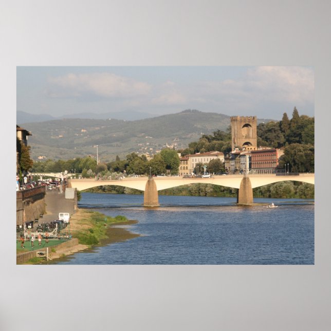 Arno River, Florence, Italy Poster (Front)