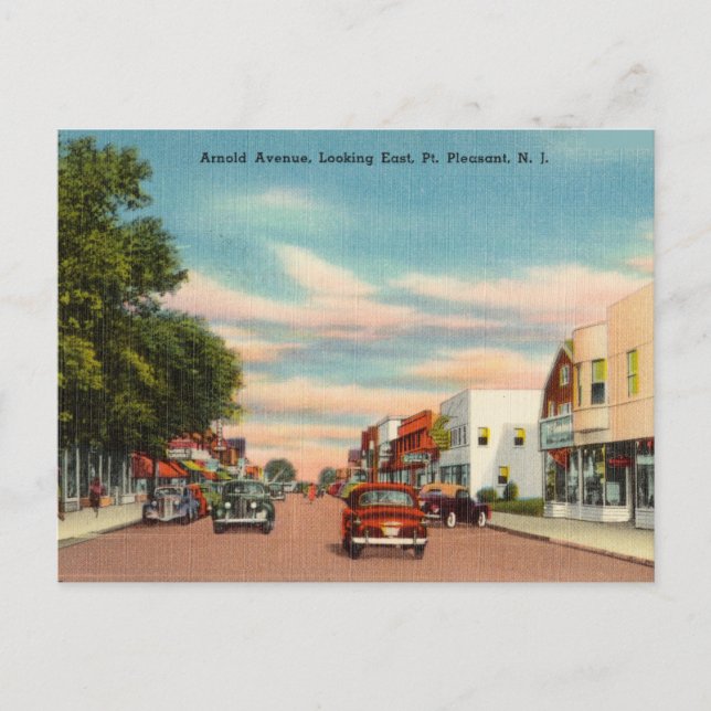 Arnold Avenue, Pt. Pleasant New Jersey Postcard (Front)