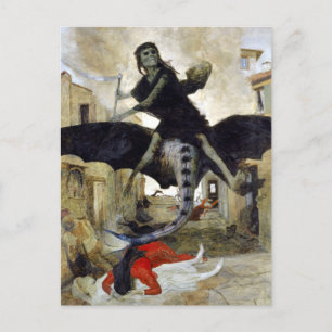 Arnold Böcklin The Plague Poster Postcard