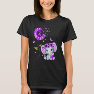 Arnold Chiari Malformation Awareness Purple Hippie T-Shirt