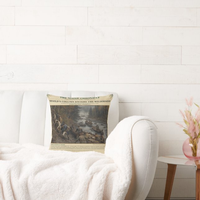 Arnold’S Column Enters Wilderness | September 1775 Throw Pillow (Couch)