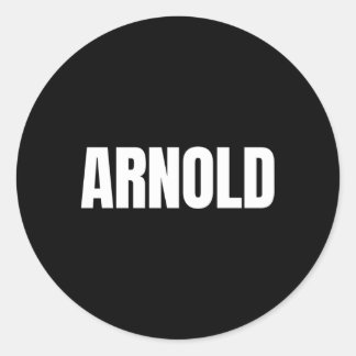 Arnold Says Stay Busy Be Useful American Patriotic Classic Round Sticker