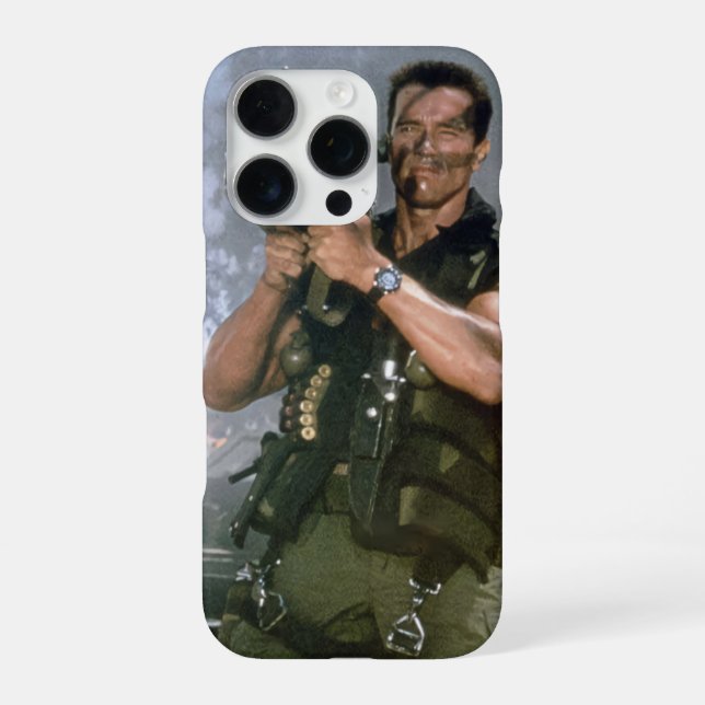 Arnold Schwarzeneger Rocket Shoot iPhone Case (Back)
