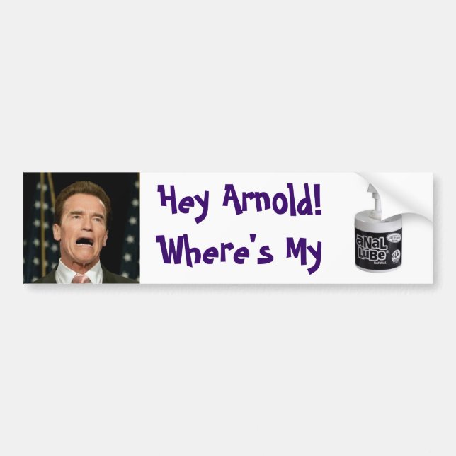 Arnold's Anal Lube Bumper Sticker (Front)