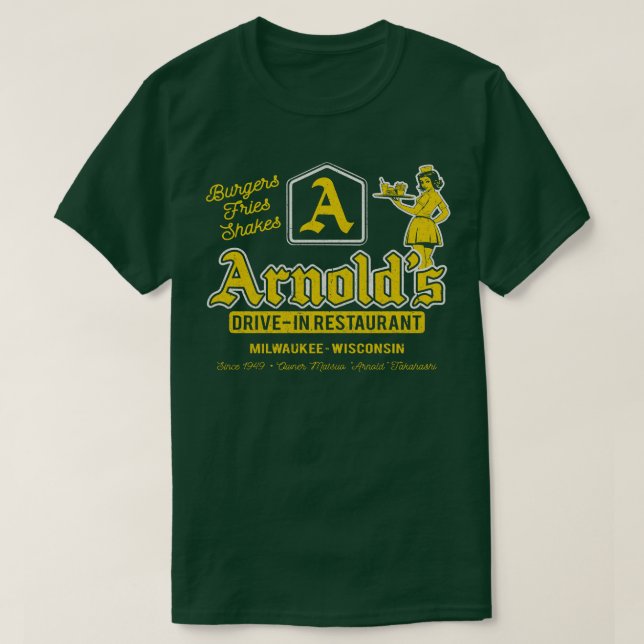 Arnolds Drive In Worn T-Shirt (Design Front)