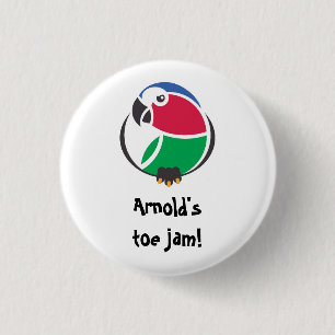 Arnold's toe jam! K'Barthan invective in colour 1 Inch Round Button