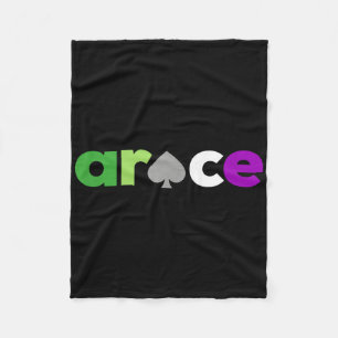 Aro Ace Pride Spade, Lgbt Aroace, Lgbtq Aromantic  Fleece Blanket