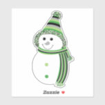 Aro Pride Snowman Snowperson Green Grey White Blac<br><div class="desc">Celebrate the season with this adorable snowperson dressed in the aro (aromantic) pride flag colours of black, grey, light green, dark green, and white. Whether you celebrate Christmas, Hanukkah, Kwaanza, winter solstice, or just the beauty of the snow, let this sweet smile remind you to embrace the joy of who...</div>