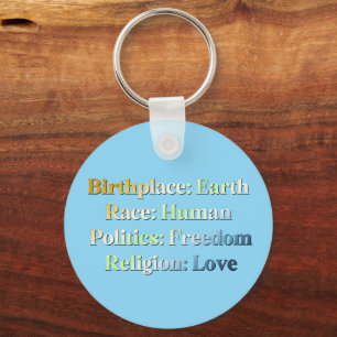 AroAce Agender Pride - Birthplace: Earth... Keychain
