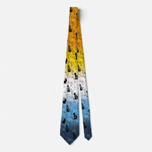 AroAce Pride Black Cat - Mystical Witchy Tie