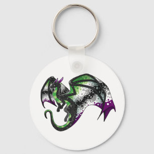 AroAce Pride Dragon Keychain