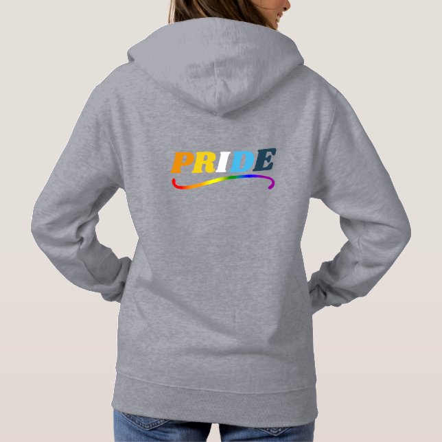 AroAce Pride - Rainbow Swoosh Hoodie (Back)
