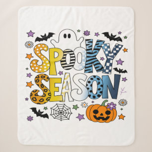 AroAce Spooky Season Halloween Sherpa Blanket