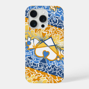 Aroace Sun and Sea Pride Flag Squiggles iPhone 15 Pro Case