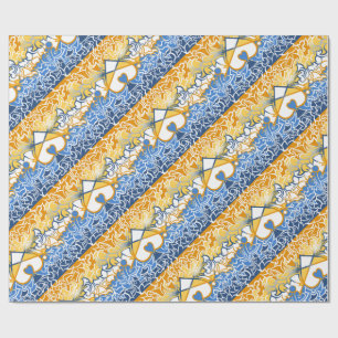 Aroace Sun and Sea Pride Flag Squiggles Wrapping Paper