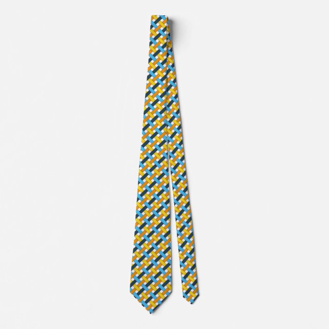 AroAce Sunset Pride Woven Seamless Pattern Tie (Front)
