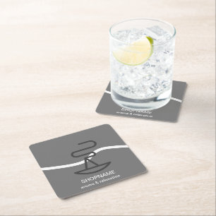 Aroma/Massage/Therapy/Chiropractic Business Card Square Paper Coaster