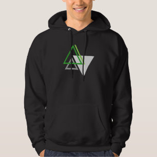 Aromantic Aro Pride Subtle Geometric LGBTQ LGBT Ga Hoodie