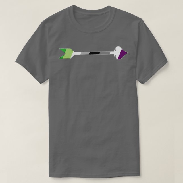 Aromantic Asexual Arrow Aro and Ace Flags T-Shirt (Design Front)