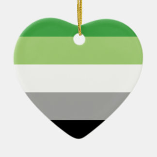 aromantic flag ceramic ornament