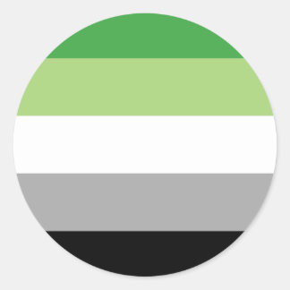 aromantic flag classic round sticker