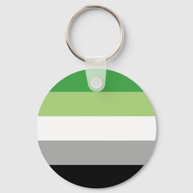 aromantic flag keychain (Front)