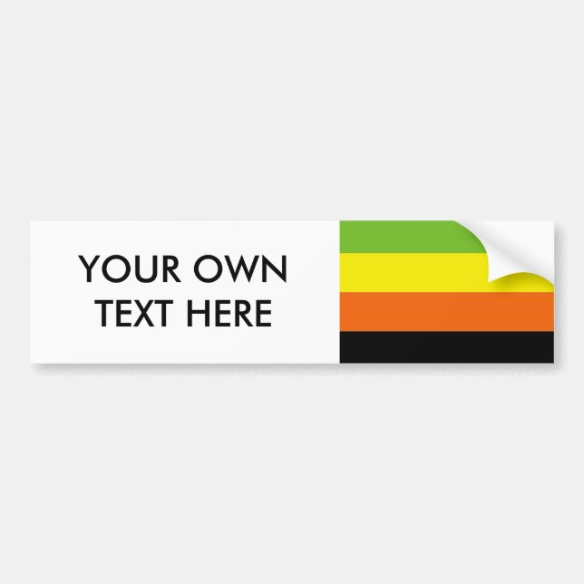AROMANTIC FLAG PATTERN BUMPER STICKER (Front)
