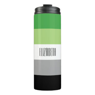 Aromantic Flag Thermal Tumbler