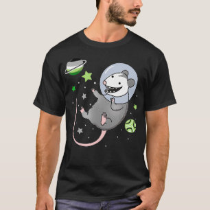 Aromantic Opossum In Space Aromantic Pride T-Shirt