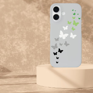 Aromantic Pride Butterfly Trail iPhone 16 Case