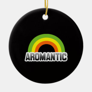 Aromantic Pride Ceramic Ornament