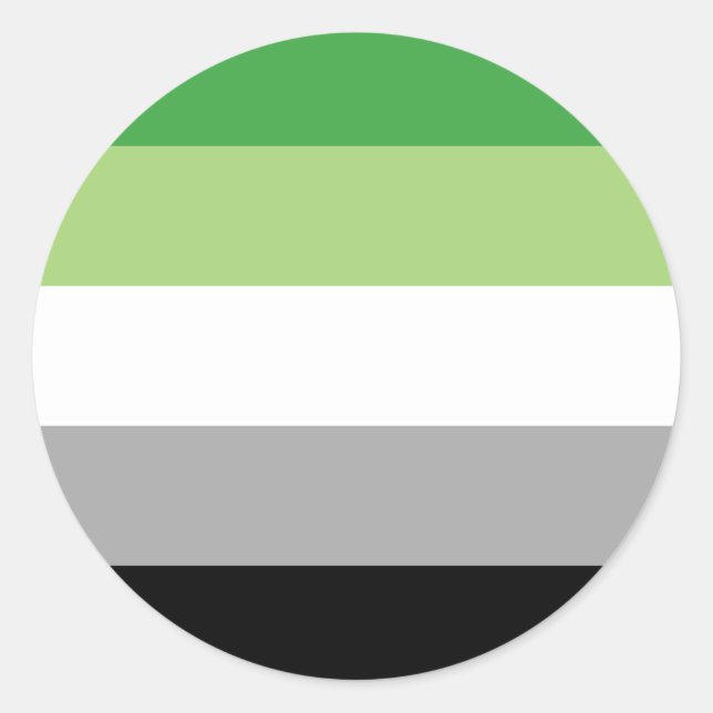 Aromantic Pride Circle Sticker (Front)