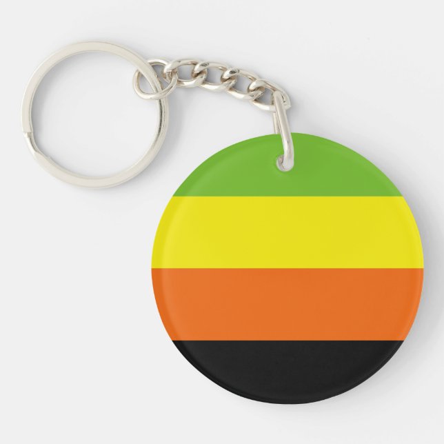 Aromantic Pride Flag Keychain (Front)