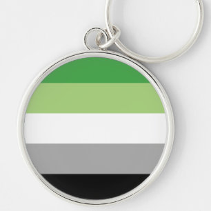 Aromantic Pride Flag LGBTQ Keychain