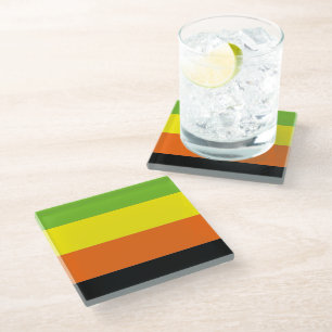 Aromantic Pride Glass Coaster