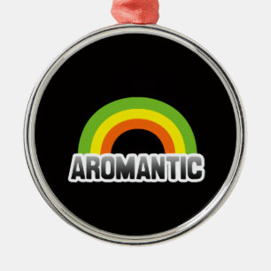 Aromantic Pride Metal Ornament