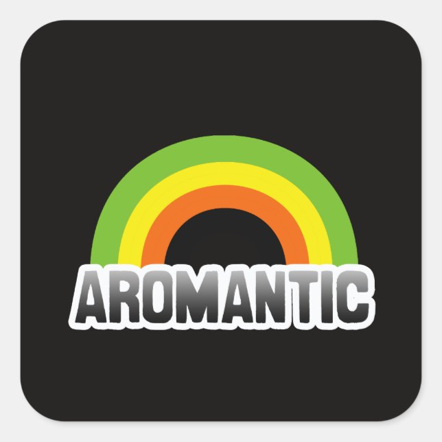Aromantic Pride Square Sticker (Front)