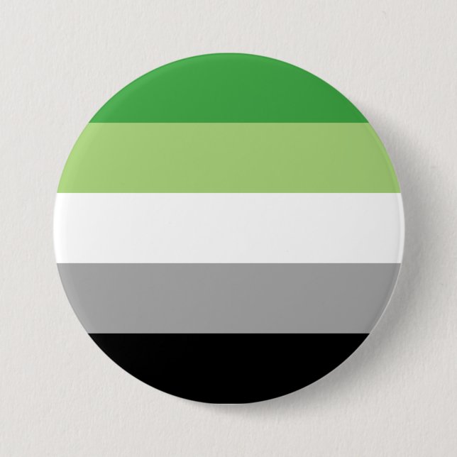 Aromantic Pride Stripes 3 Inch Round Button (Front)