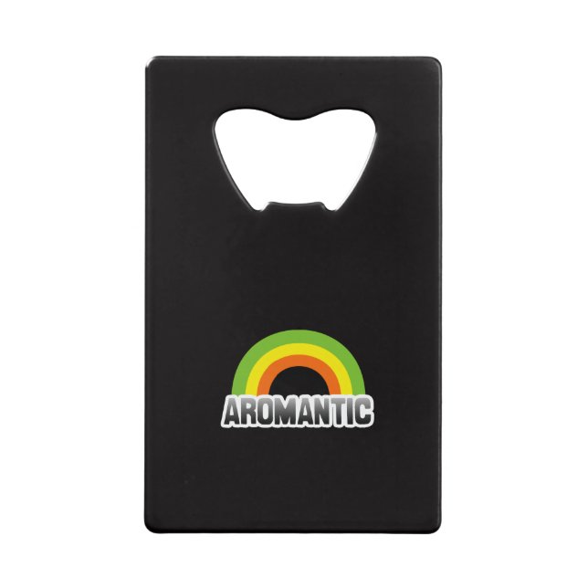 Aromantic Pride Wallet Bottle Opener (Front)