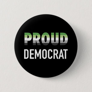 Aromantic Proud Democrat 2 Inch Round Button