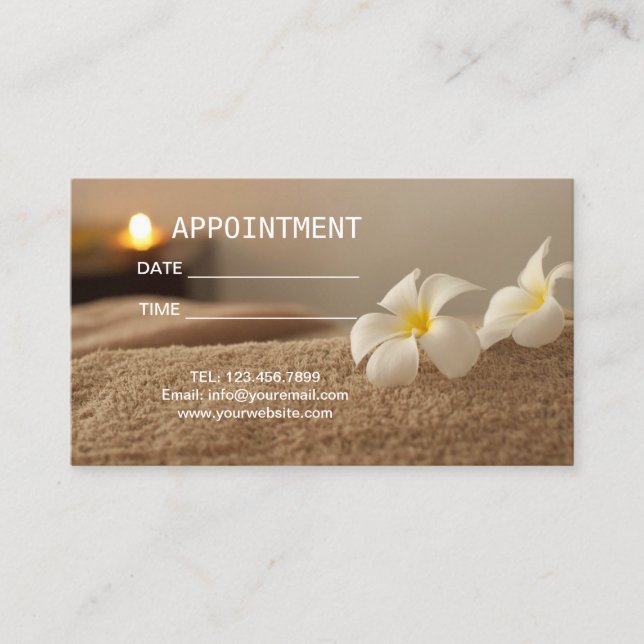 Aromathérapie Zen SPA Massage thérapie Rendez-vous (Devant)