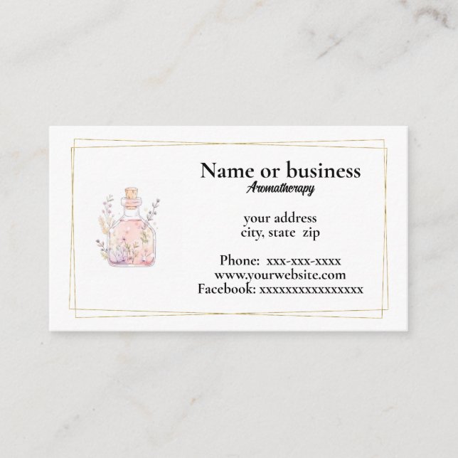 Aromatherapy Business Card (Front)