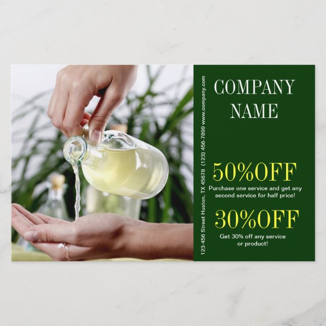 Aromatherapy Essential Oil beauty SPA massage Flyer (Front)