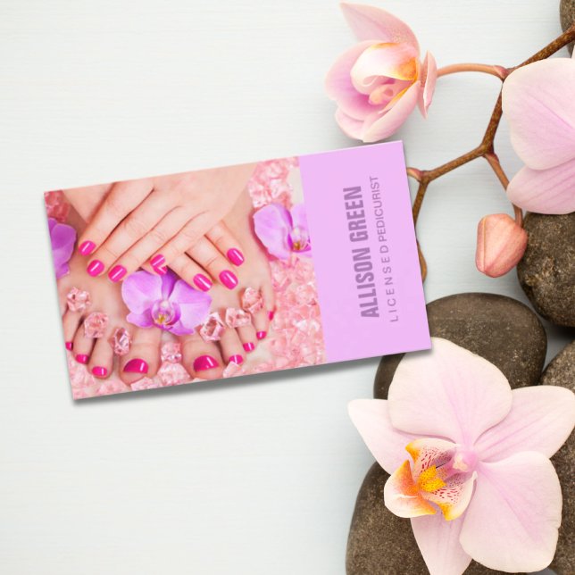 Aromatherapy Manicurist Pedicurist Pedicure Salon Business Card (Creator Uploaded)