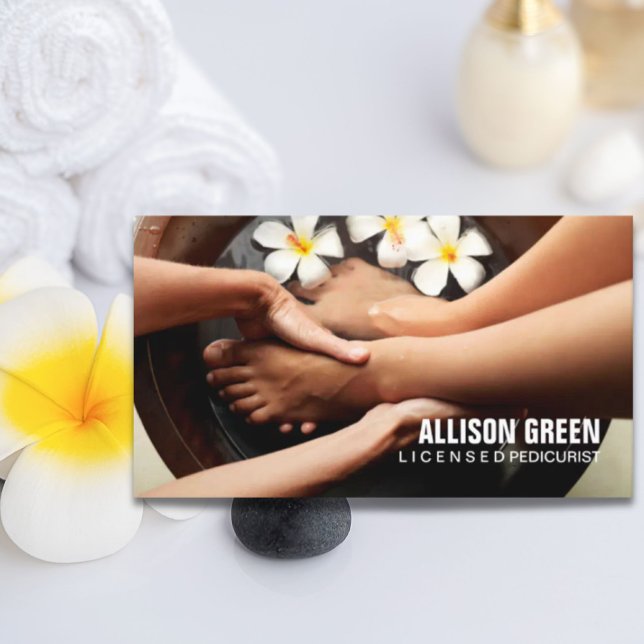 Aromatherapy Manicurist Pedicurist Pedicure Salon Business Card (Aromatherapy Manicurist Pedicurist Pedicure Salon Business Card)