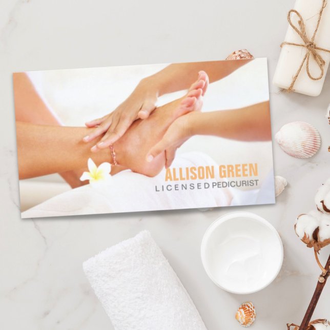 Aromatherapy Manicurist Pedicurist Pedicure Salon Business Card (Aromatherapy Manicurist Pedicurist Pedicure Salon Business Card)