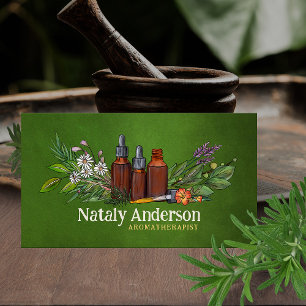 Aromatherapy oils and Plants Business Card
