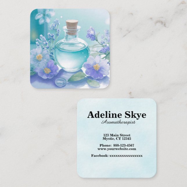 Aromatherapy Square Business Card (Front/Back)