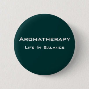 Aromatherapy - White text 2 Inch Round Button