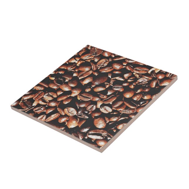 Aromatic Coffee Beans - I Love Coffee Tile (Side)